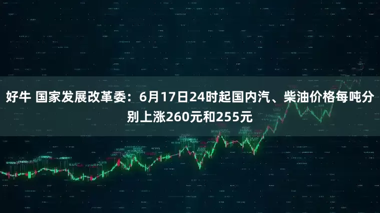 好牛 国家发展改革委：6月17日24时起国内汽、柴油价格每吨分别上涨260元和255元