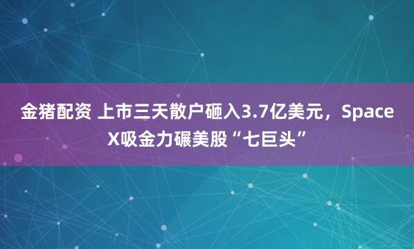 金猪配资 上市三天散户砸入3.7亿美元，SpaceX吸金力碾美股“七巨头”